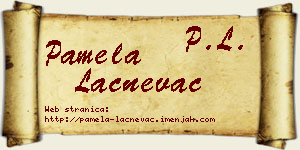 Pamela Lačnevac vizit kartica